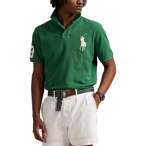 Polo Ralph Lauren Custom Slim Fit Big Pony Mesh Polo Shirt